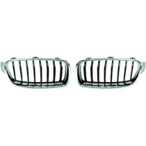 BMW 3-Serie F30/F31 11-19 Enkelribbad Krom/Svart Sportgrill DIEDERICHS